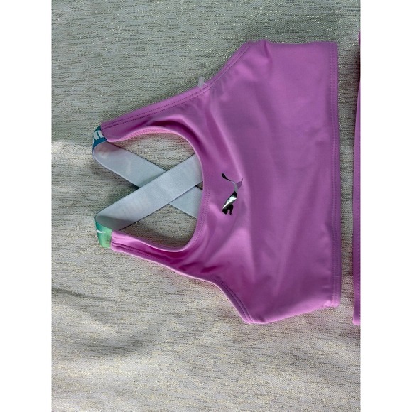 NWT pink two-piece PUMA bathing suit size 6 - Picture 5 of 7